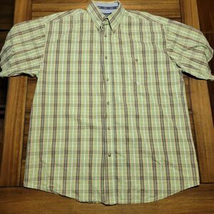 Wrangler TwentyX Full Button LS Green Plaid Shirt - Size XL